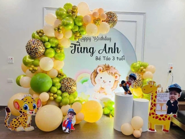 TRANG TRÍ BACKDROP SINH NHẬT BÉ TRAI CỰC ĐÁNG YÊU