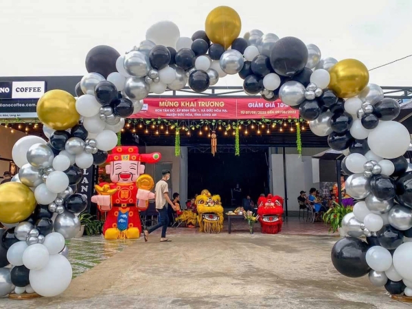 TRANG TRÍ CỔNG BONG BÓNG KHAI TRƯƠNG CỰC SANG TRỌNG