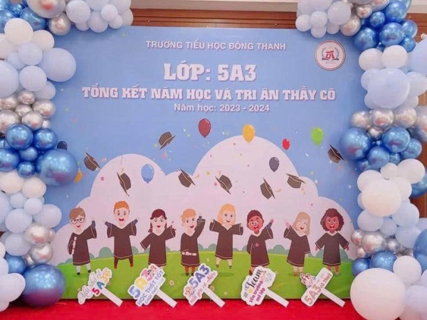 TRANG TRÍ BACKDROP SỰ KIỆN LỄ TỔNG KẾT NĂM HỌC