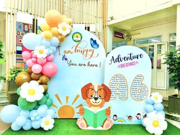 TRANG TRÍ BACKDROP SỰ KIỆN KHAI GIẢNG NĂM HỌC MỚI