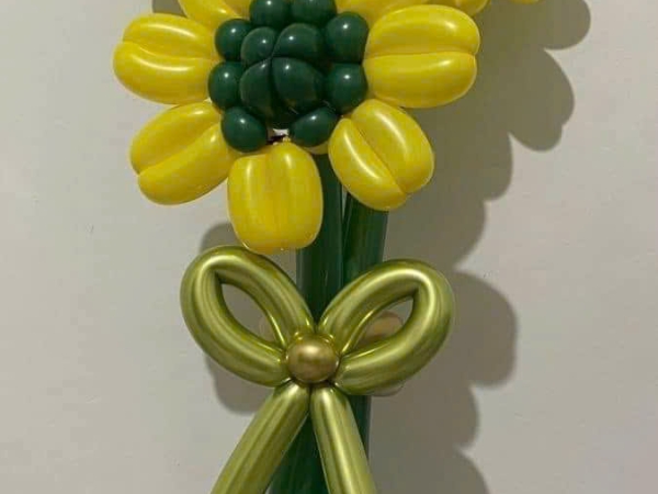TẠO HÌNH BÓ HOA HƯỚNG DƯƠNG BẰNG BONG BÓNG